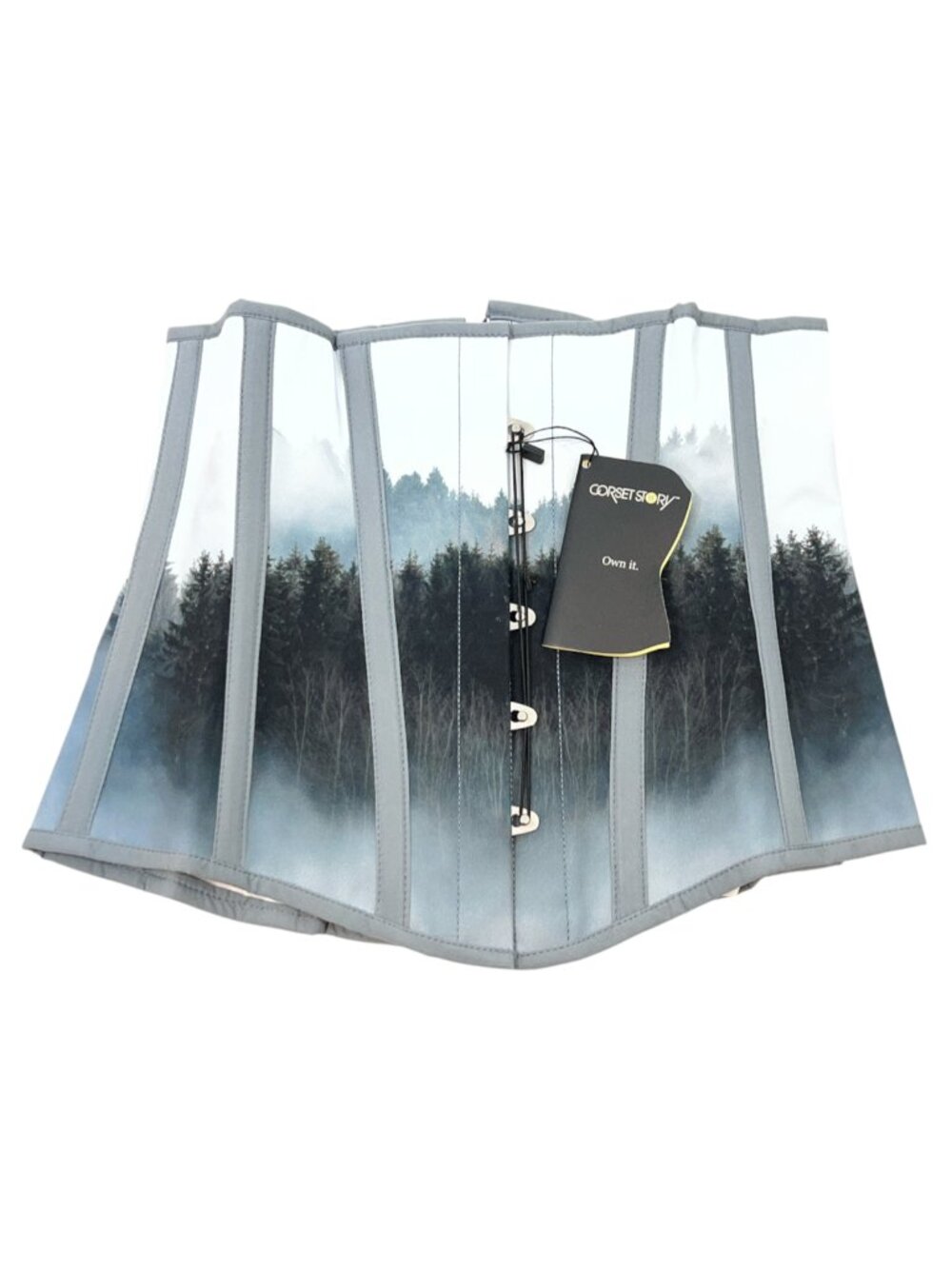 Corset Story Mountain Trees Skyline Underbust Corset UK14 New $187